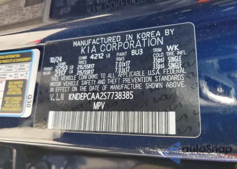 2025 Kia Seltos Lx z USA, uszkodzony, nr VIN KNDEPCAA2S7738385